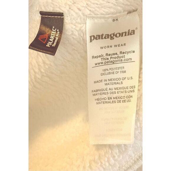 Patagonia Re-Tool Snap-T Off White Fleece Pullover Women's Small - Picture 8 of 12